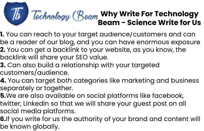 Why Write For Technology Beam - Science Write for Us