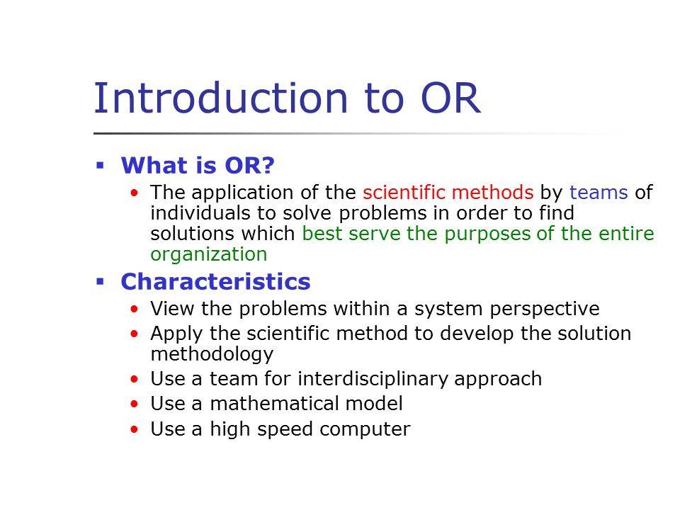 What is Operation Research MCQ_ And Essential Characteristics