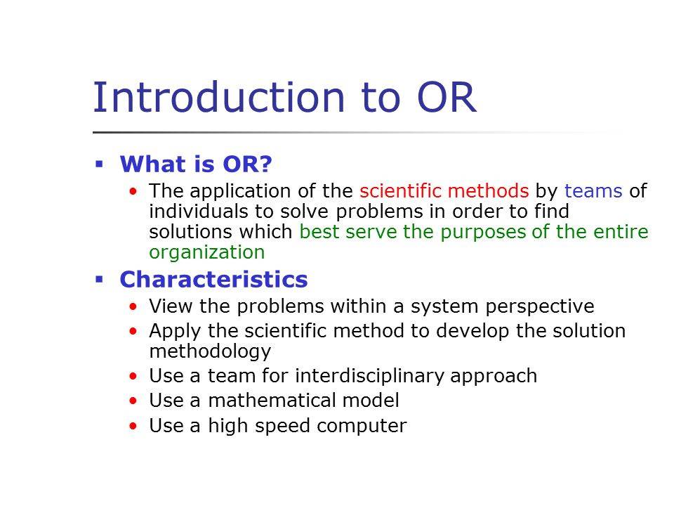 operations research is a mcq