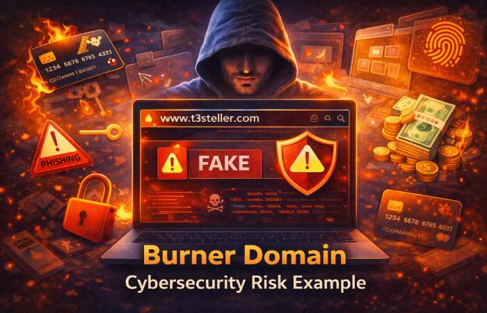 browser address bar showing changing domain names indicating security risk