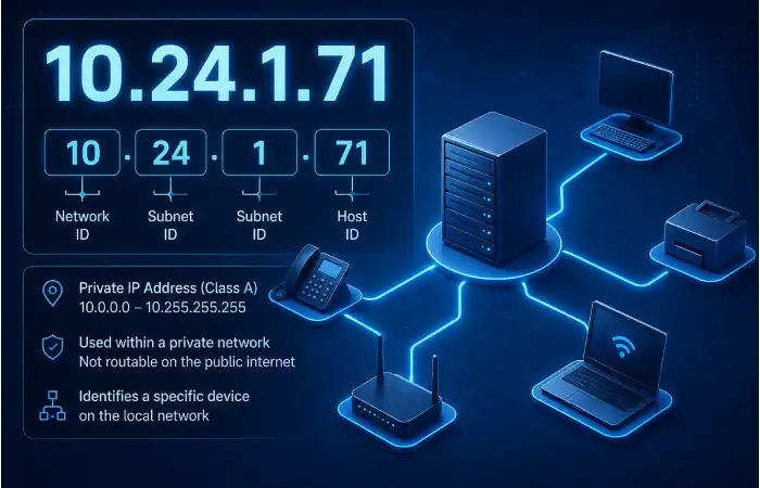 what does the ip address 10.24.1.71 mean_