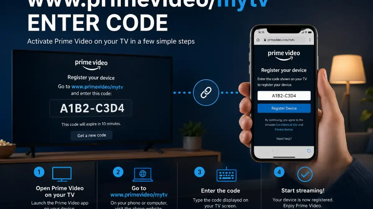 www.primevideo/mytv enter code: Prime Video Activation Guide